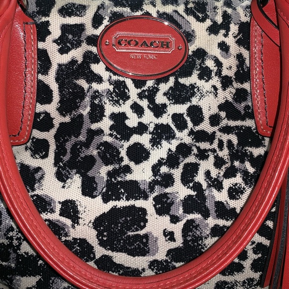 Coach Legacy Ocelot Print Rory Satchel - Picture 3 of 11